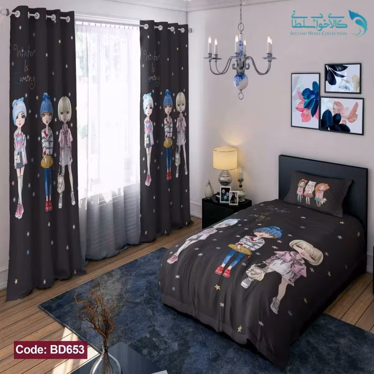 روتختی طرح سه خواهر یکنفره کد BD653