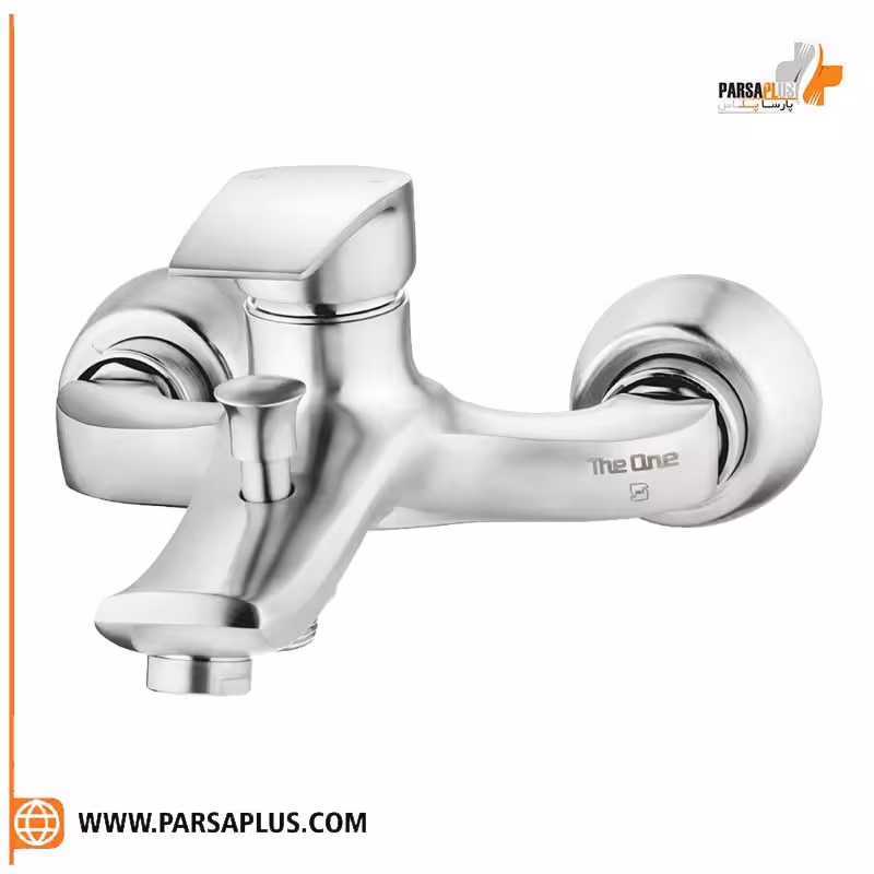 شیر حمام دوان مدل تریفا کروم مات