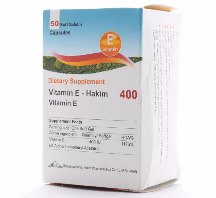 کپسول ویتامین ای 400 واحد حکیم 50 عددی - دارونت