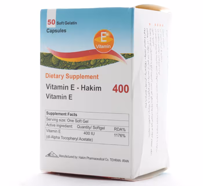 کپسول ویتامین ای 400 واحد حکیم 50 عددی - دارونت
