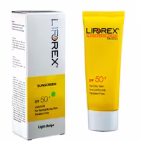کرم ضدآفتاب پوست نرمال تا چرب (بژ روشن) لیپورکس -Liporex