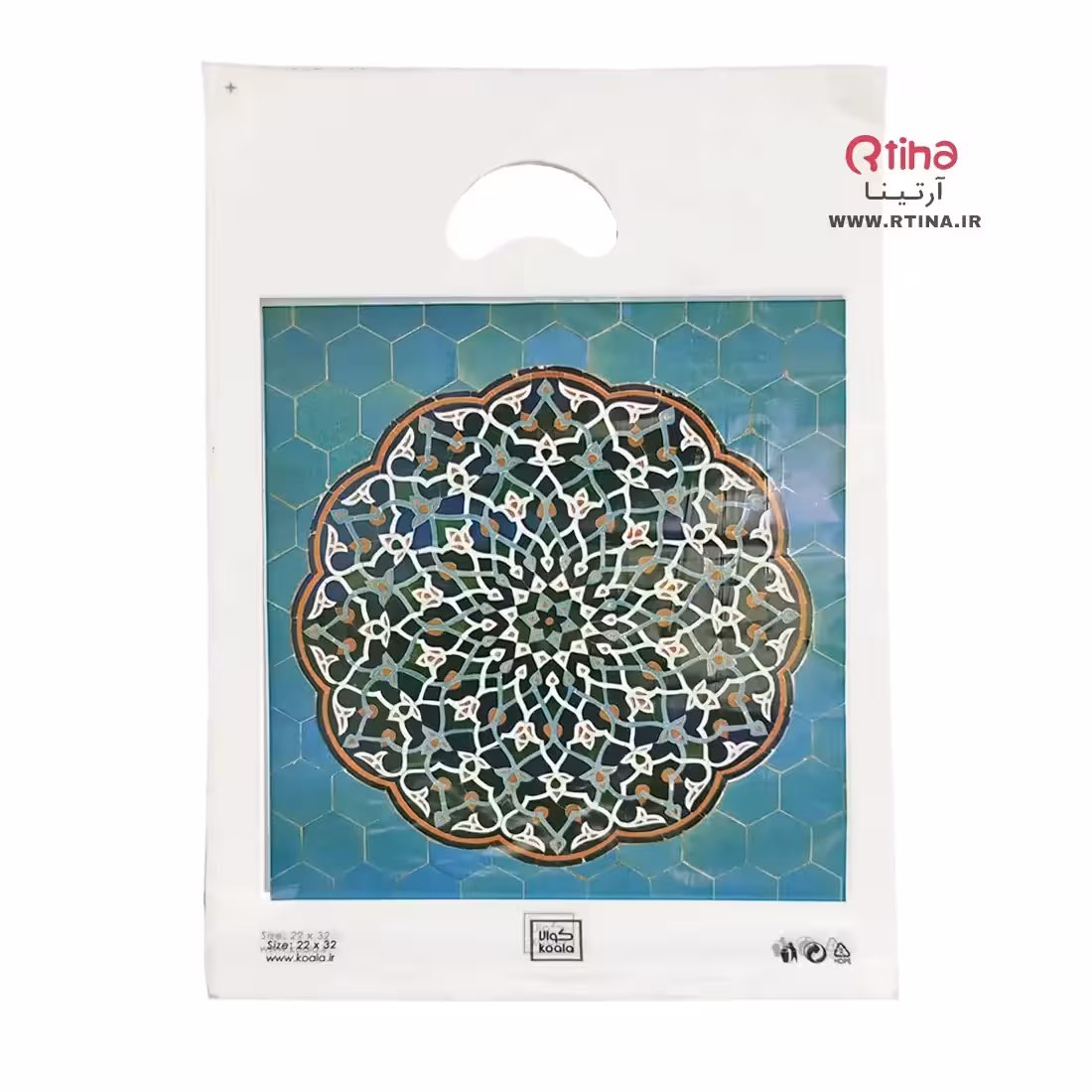 نایلون دسته دار بسته بندی سایز 32×22 طرح اسلیمی