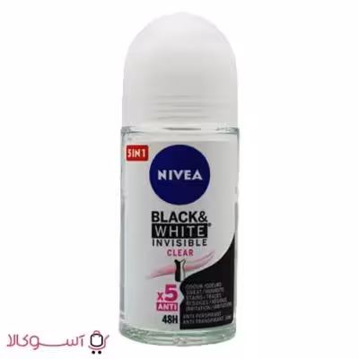 مام رول زنانه نیوآ مدل black and white clear حجم 50 میل