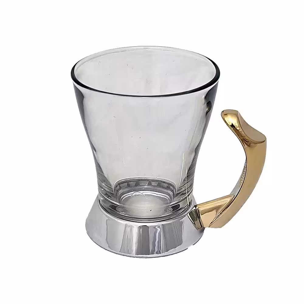 سرویس لیوان انگاره پا فیلی طلایی