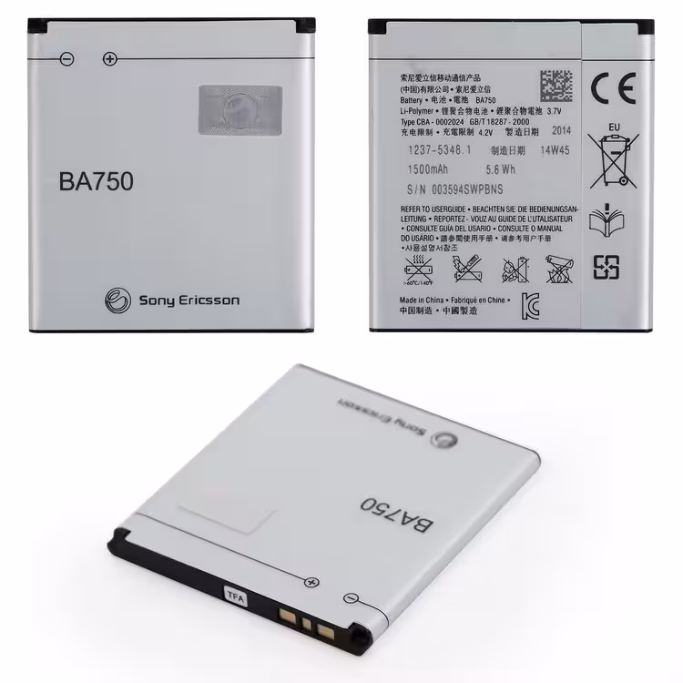 باتری گوشی سونی اریکسون اکسپریا آرک اس مدل Sony ericsson Xperia Arc S 1500 mAh Battery Ba750