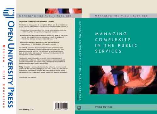 خرید و دانلود نسخه کامل کتاب Managing Complexity in the Public Services