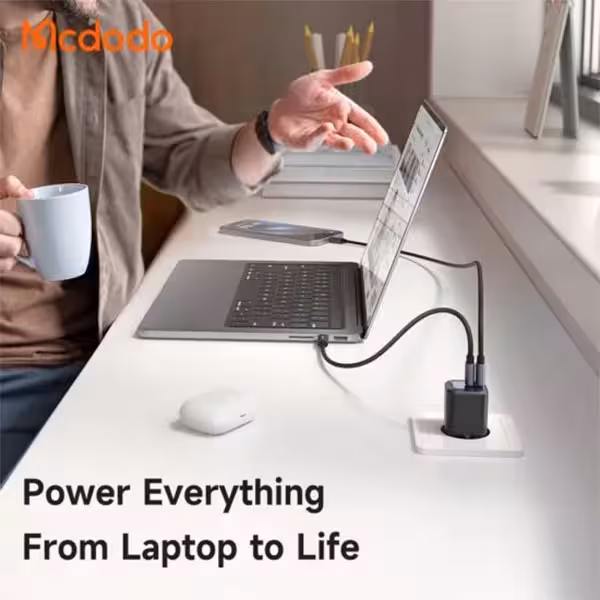 شارژر دیواری 45 وات دو پورت مک دودو مدل CH-1000