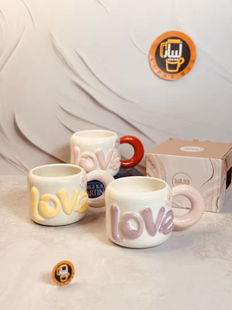 ماگ رنگی لاو برجسته کد 2010