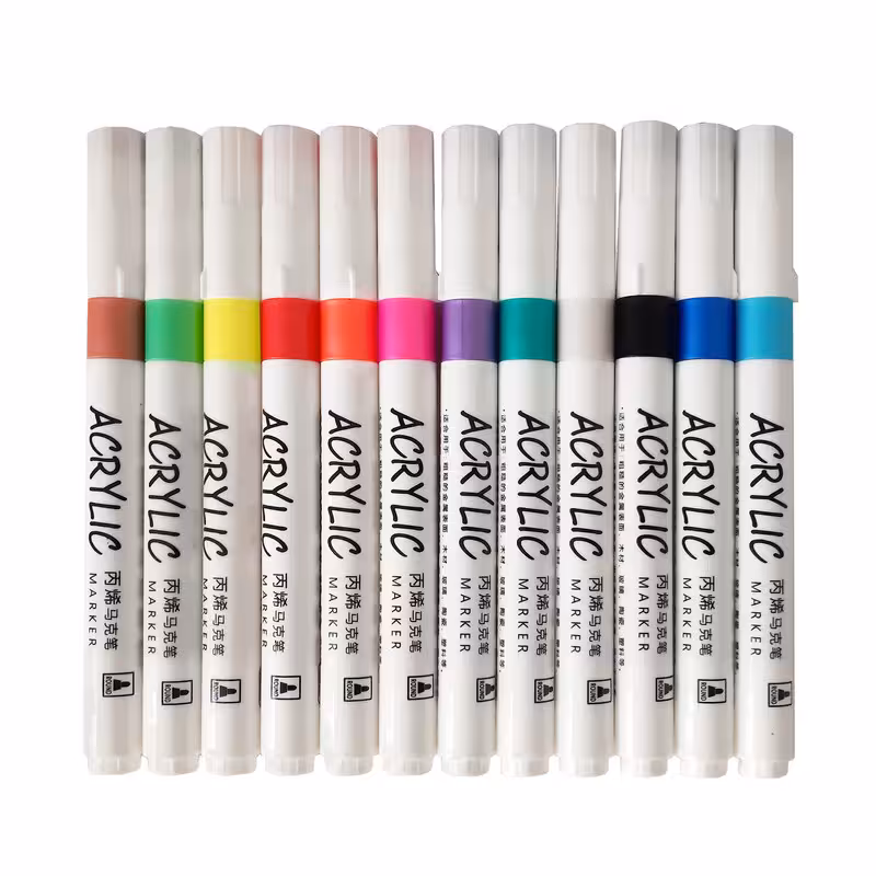 ماژیک چند منظوره مدل اکریلیک کد GA102 مجموعه 12 عددی | چاوه