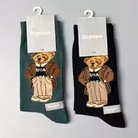 جوراب ساقدار روپاپا طرح تدی Green Coat