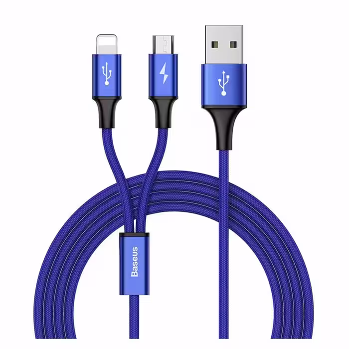 کابل 2 سر فست شارژ برند Baseus مدل CAML-SU13