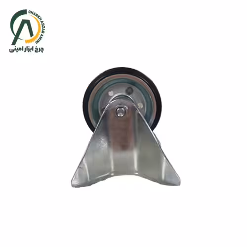 چرخ ورقی مشکی UK ثابت قطر 100 میلی متر