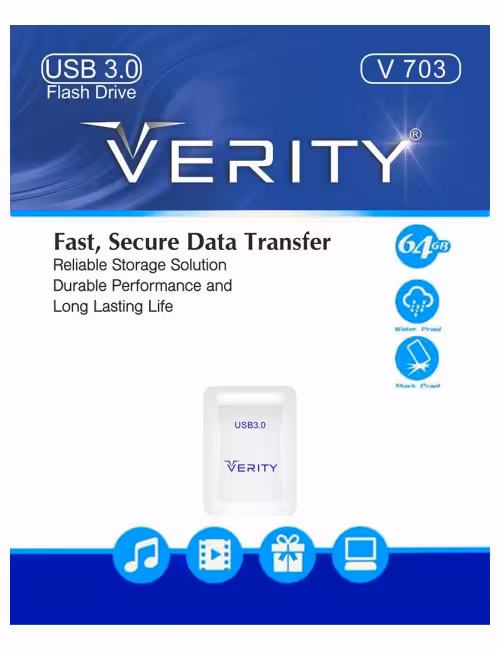 فلش مموری وریتی مدل V703 USB3 ظرفیت 64 گیگابایت