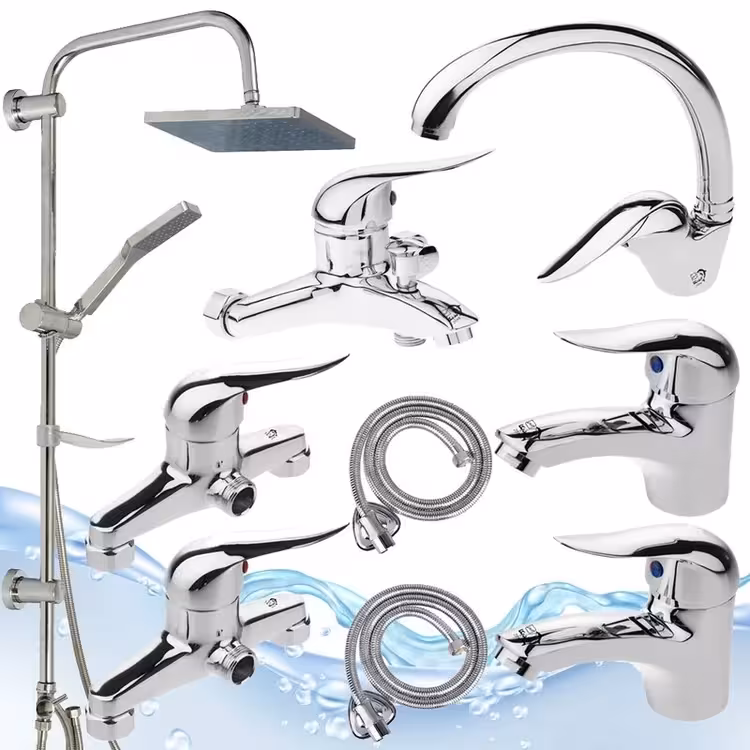 شیرآلات 9تکه اردکی کروم