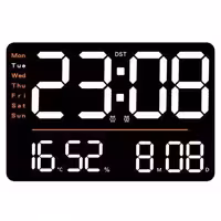 ساعت دیواری دیجیتال مدل ریموت کنترل دار کد 6636