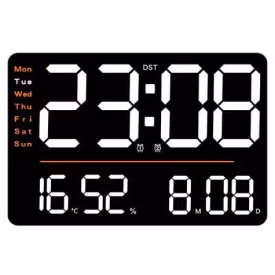 ساعت دیواری دیجیتال مدل ریموت کنترل دار کد 6636