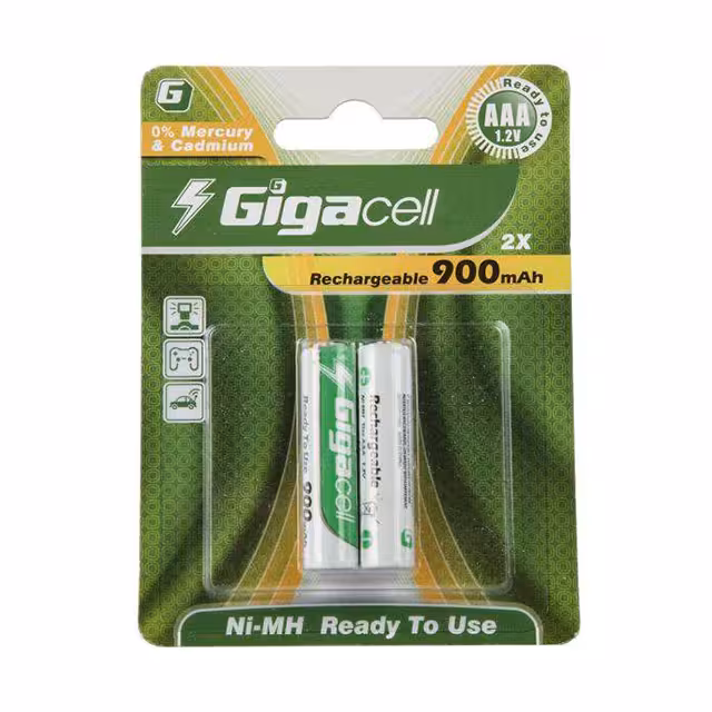 باتری نیم قلمی قابل شارژ گیگاسل مدل 900mAh بسته 2 عددی