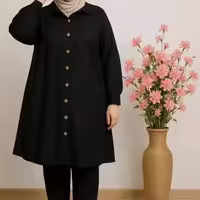 مانتو راه راه آیوا سایز بزرگ تا سایز64