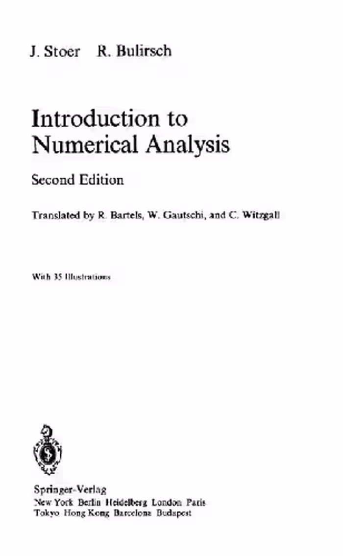 خرید و دانلود نسخه کامل کتاب Introduction to Numerical Analysis english