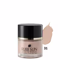 کرم پودر روبی سان با SPF10 شماره 31 حاوي عصاره خيار و برگ درخت چای