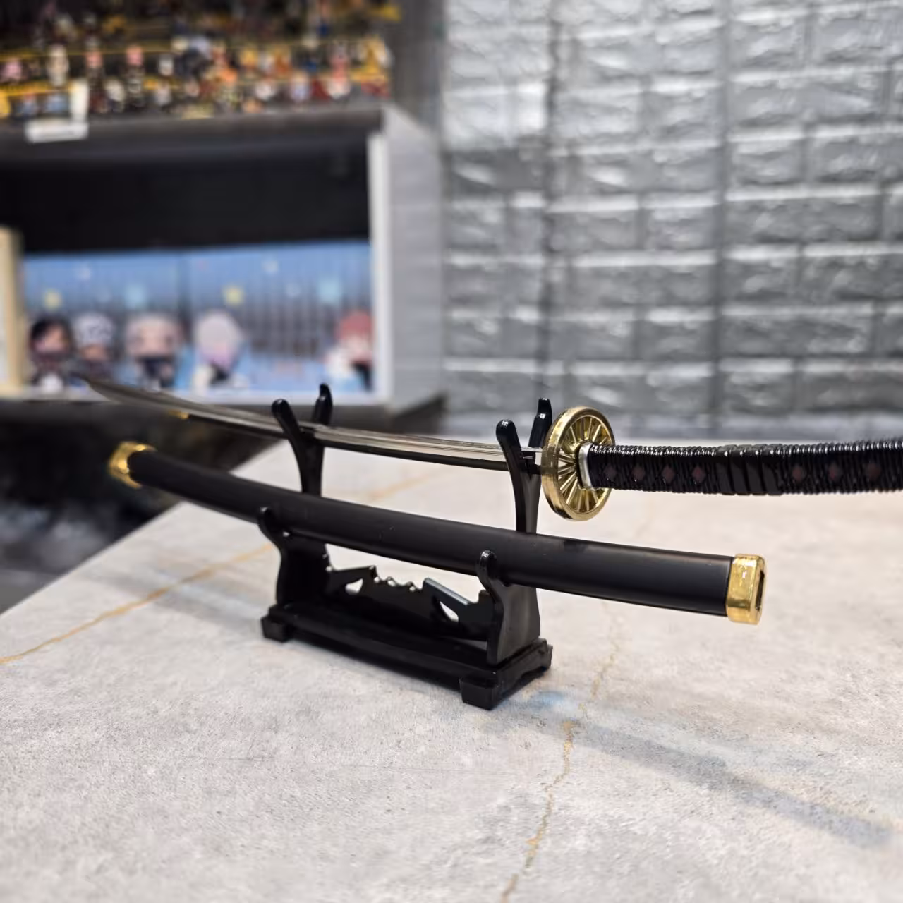 شمشیر 25 سانتی انیمه شیطان کش تانجیرو ضامن دار