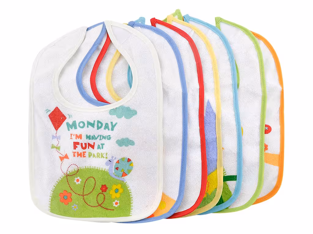 پیشبند نوزادی چسبی  طرح ایام هفته