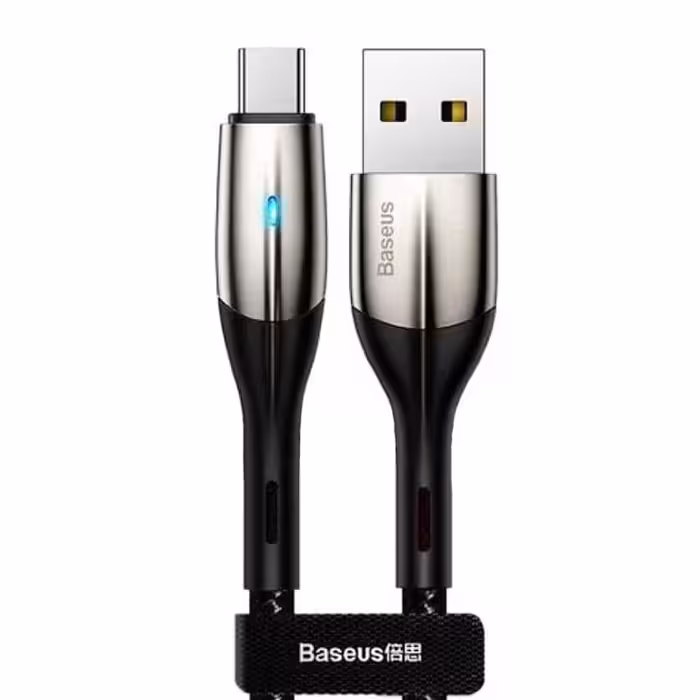 کابل شارژ سریع کنفی USB به Type-C باسئوس (Baseus) مدل TZCATSP-A01، طول 1 متر