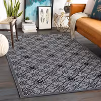 گلیم   ماشینی 1 در 1.5 (1.5-1) رنگ نقره ای  طرح نگین (ارسال پس کرایه)