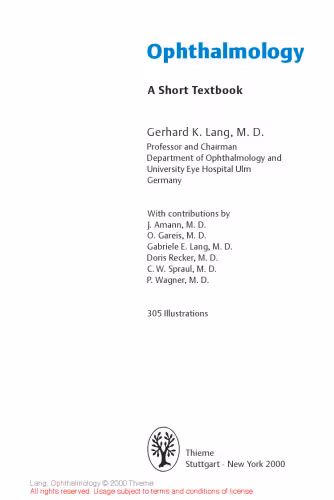 خرید و دانلود نسخه کامل کتاب Ophthalmology. A Short Textbook