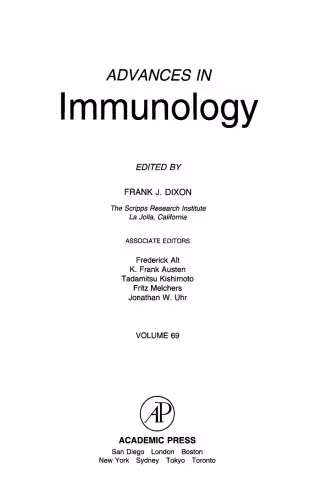 خرید و دانلود نسخه کامل کتاب Advances in Immunology, Vol 69