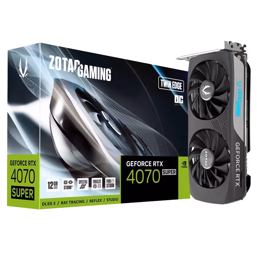 کارت گرافیک زوتک RTX 4070 Super Twin Edge OC 12GB | فروشگاه گیمینگ تکاف