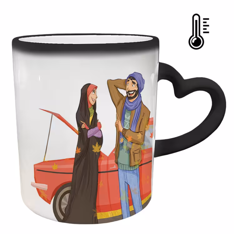 خرید ماگ-لیوان حرارتی دسته ساده عاشقانه کد 293