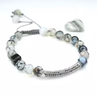 دستبند شجر وعقیق مکعبی کد 310191