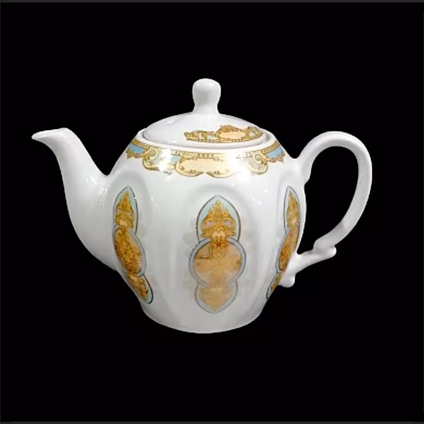 قوری چینی طرح دار سایز کوچک