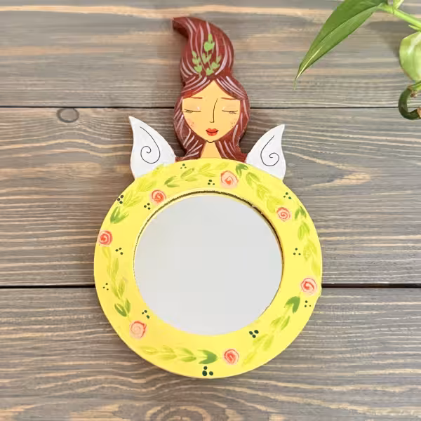 آینه دستی نازگل طرح ده