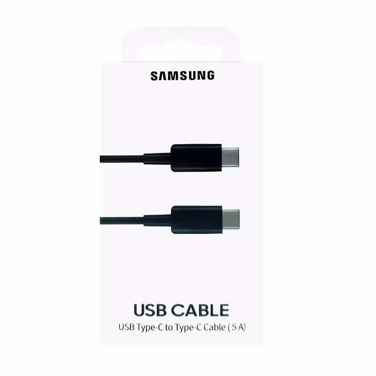 کابل شارژ اورجینال SAMSUNG دوسر تایپ سی مدل 45w مشکی Note20