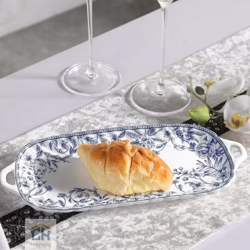 رولت خوری چینی کوچک گلدکیش طرح LOTUS مدل GK701120-1