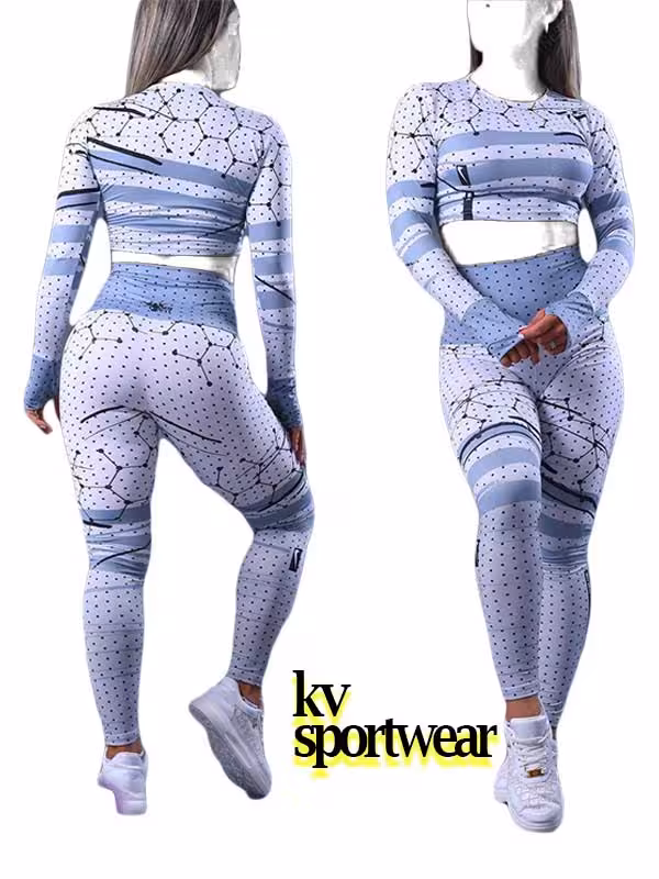 ست نیم تنه لگ فینگردار تمرینی زنانه NIKE کد 009