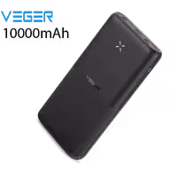 پاور بانک وگر مدل Veger W1168 با ظرفیت 10000 میلی آمپر/ساعت