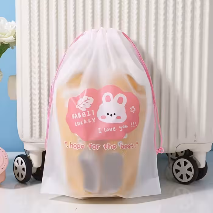 کاور لباس بنددار خرگوش صورتی