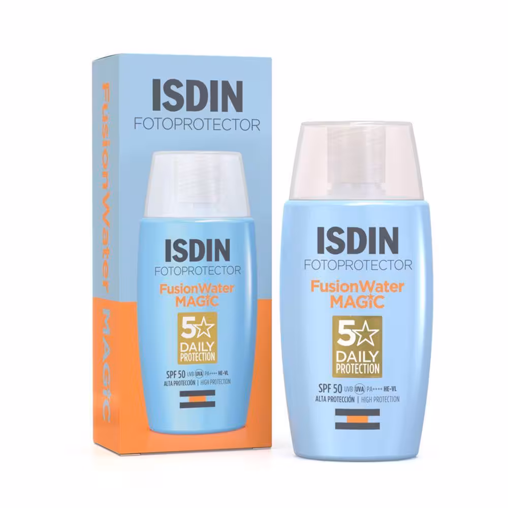 ضدآفتاب ایزدین فیوژن واتر مجیک بی‌رنگ (Isdin Fotoprotector Fusion Water Magic SPF50)_اورجینال