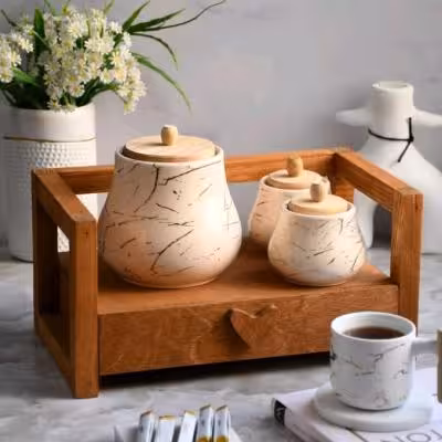 استند چوبی کشو دار مینیمال