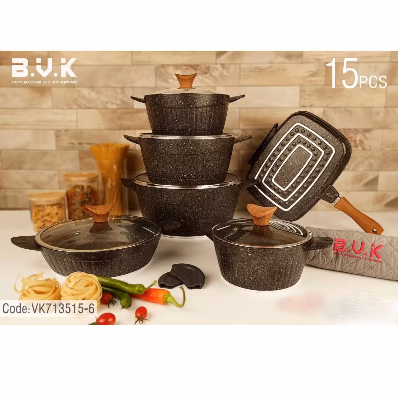 سرویس قابلمه 15 پارچه بی وی کی طرح الیزا