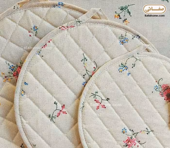 دمکن سه تکه رزین تاژ طرح کوبلن کرم