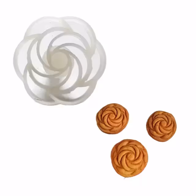 مهر شیرینی برنجی گل رز 6 سانت