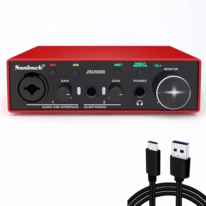 کارت صدای USB سان‌ باک های‌ فای با کیفیت استودیویی 24bit/192KHz و ورودی XLR