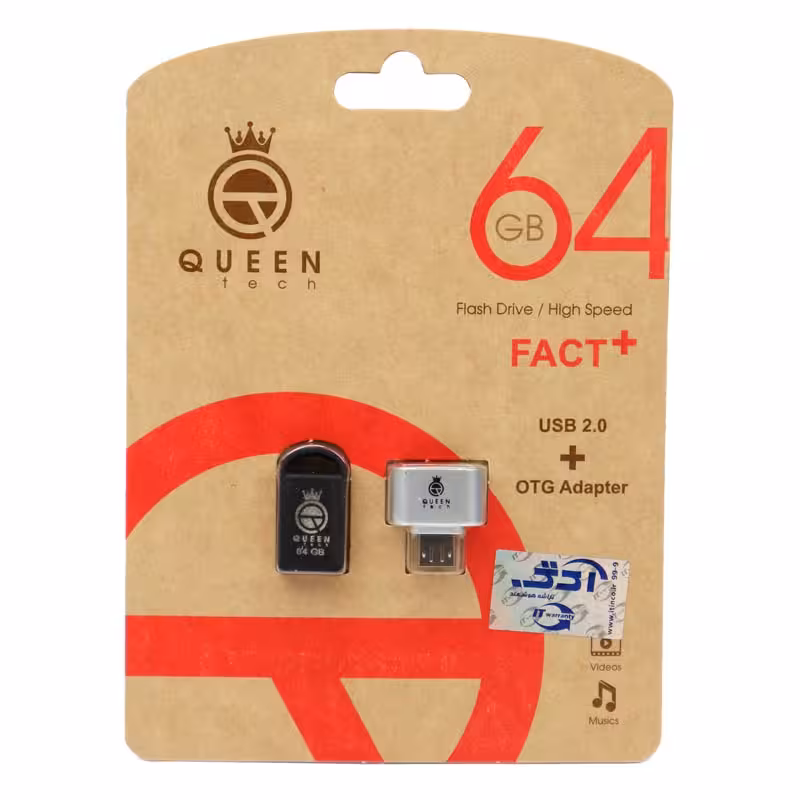 فلش مموری کوئین تک مدل QUEEN TECH FACT ظرفیت 64 گیگابایت