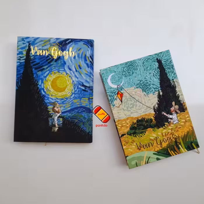 دفتر  جلد سخت طرح ونگوک ورق ضخیم 160 برگ بسیار باکیفیت محصول برگ 