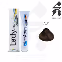 رنگ مو لیدی کالر Lady color شماره 7.31 حجم 100 میلی لیتر رنگ بلوند بِژ