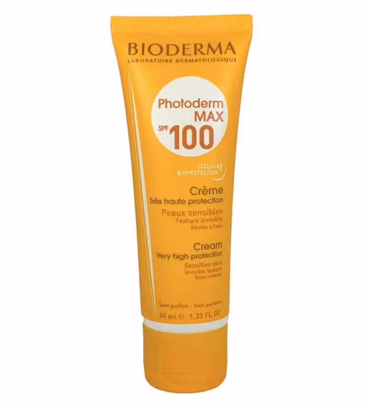 ضدآفتاب بیودرما رنگی اس پی اف100spf 100 مناسب پوست های حساس